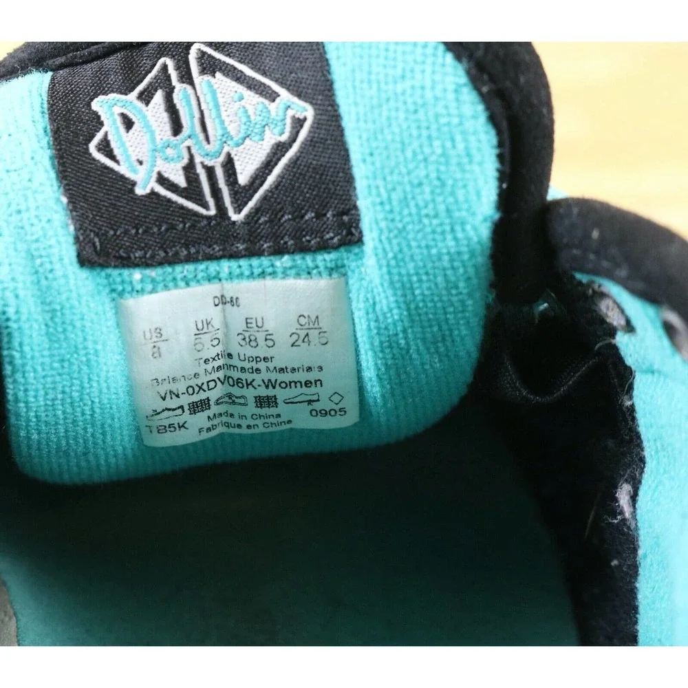 Vans Off The Wall Dustin Dollin Women's 8 Skate Sneakers Blue White pinstripes_9